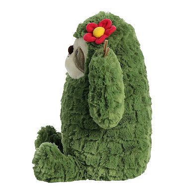 Aurora Medium Green Cactus Kingdom 10" Cactus Sloth Whimsical Stuffed ...