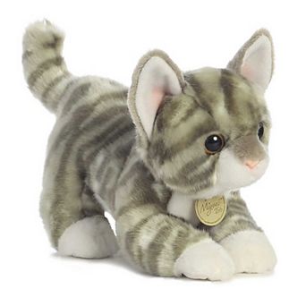 Aurora Small Gray Miyoni Tots 9" Grey Tabby Kitten Adorable Stuffed Animal