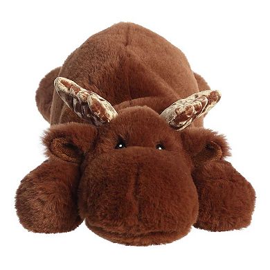 Aurora Large Brown Snoozles 18" Moose Laid-back Stuffed Animal