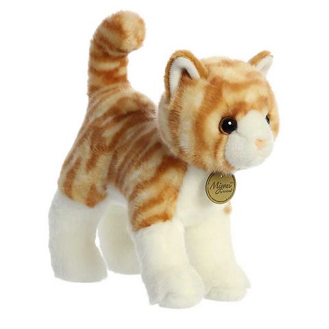 Детские мягкие игрушки Aurora Medium Orange Miyoni 10" Orange Tabby Cat Adorable Stuffed Animal