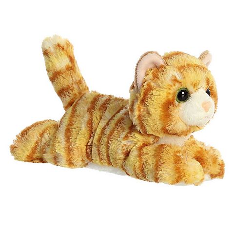 Детские мягкие игрушки Aurora Small Orange Mini Flopsie 8" Ginger Cat Adorable Stuffed Animal