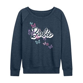 Plus Size Barbie® Butterfly Logo French Terry Long Sleeve Tee