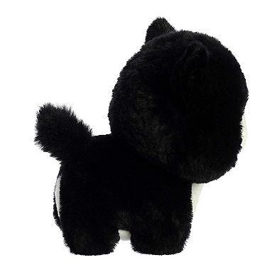 Aurora Small Black Teddy Pets 7" Tuxedo Cat Playful Stuffed Animal