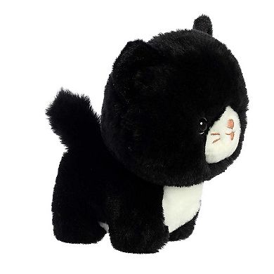 Aurora Small Black Teddy Pets 7" Tuxedo Cat Playful Stuffed Animal