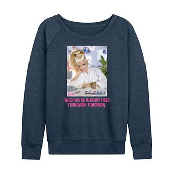 Plus Size Barbie® Already Tired French Terry Long Sleeve Tee