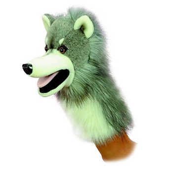 Aurora Medium Grey Hand Puppet 10" Wolfgang Interactive Stuffed Animal