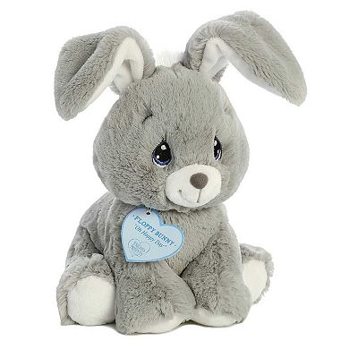 Aurora Small Grey Precious Moments 8.5" Floppy Bunny Grey Inspirational Stuffed Animal