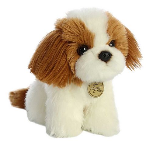 Детские мягкие игрушки Aurora Medium Brown Miyoni Tots 11" Shih Tzu Pup Adorable Stuffed Animal