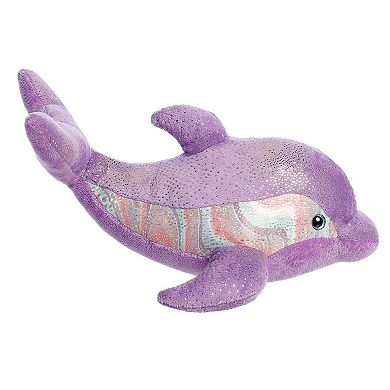 Aurora Medium Purple Destination Nation 12" Purple Dolphin Huggable Stuffed Animal