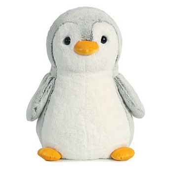 Aurora Medium Grey PomPom Penguin 11.5" Grey Playful Stuffed Animal