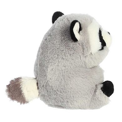 Aurora Mini Grey Rolly Pet 5" Ripley Raccoon Round Stuffed Animal