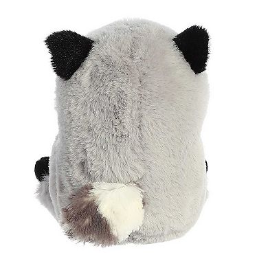 Aurora Mini Grey Rolly Pet 5" Ripley Raccoon Round Stuffed Animal
