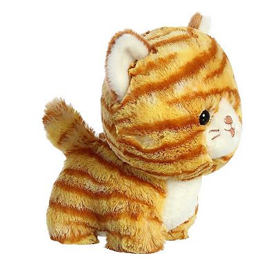 Aurora Small Orange Teddy Pets 7" Orange Tabby Cat Playful Stuffed Animal