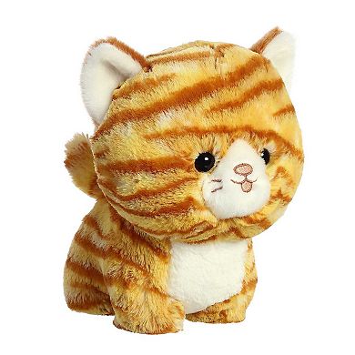 Aurora Small Orange Teddy Pets 7" Orange Tabby Cat Playful Stuffed Animal