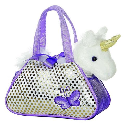 Детские мягкие игрушки Aurora Small Purple Fancy Pals 7" Aurora Unicorn Fashionable Stuffed Animal