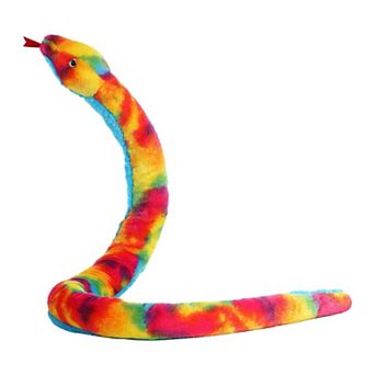 Aurora X-Large Multi-color Snake 53" Rainbow Realistic Stuffed Animal
