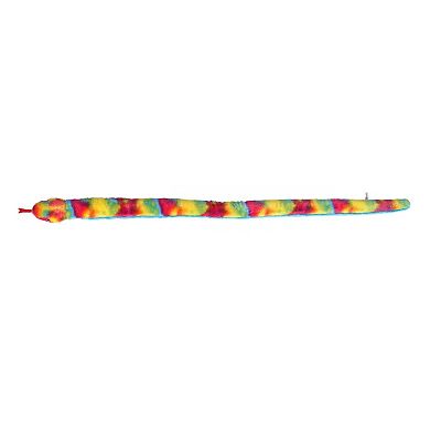 Aurora X-Large Multi-color Snake 53" Rainbow Realistic Stuffed Animal
