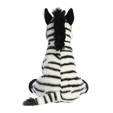 Aurora Medium White Destination Nation 12" Zebra Huggable Stuffed Animal