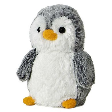 Aurora Small Grey PomPom Penguin 6" Pompom Mini Penguin Playful Stuffed Animal