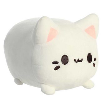 Aurora Small White Tasty Peach 7" Custard Meowchi Enchanting Stuffed Animal