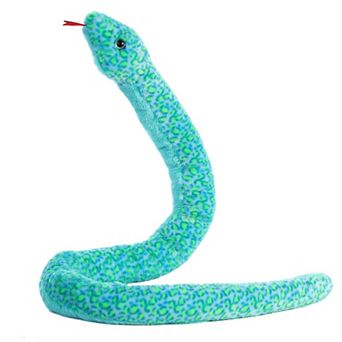 Aurora X-Large Blue Snake 53" Aqua Realistic Stuffed Animal