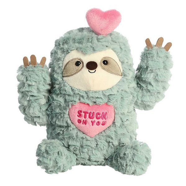 Aurora Medium Green JUST SAYIN' 10" Stuck On You Sloth Witty Stuffed Animal
