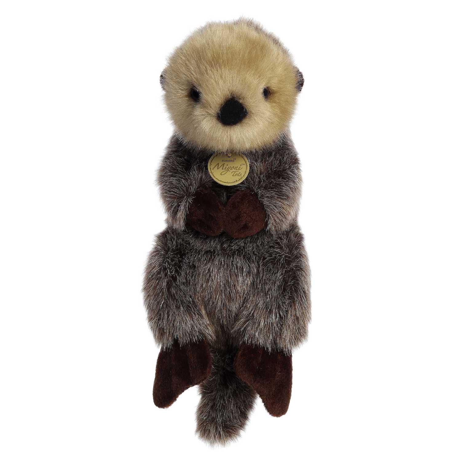 Детская мягкая игрушка Aurora Medium Brown Miyoni Tots 9.5" Baby Sea Otter Adorable Stuffed Animal — фото 1