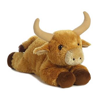 Aurora Medium Brown Flopsie 12" Toro Bull Adorable Stuffed Animal