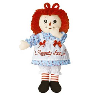 Aurora Medium Multicolor Raggedy Ann & Raggedy Andy 12" Raggedy Ann Classic Timeless Stuffed Animal