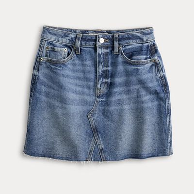 Kohls jean skirt best sale