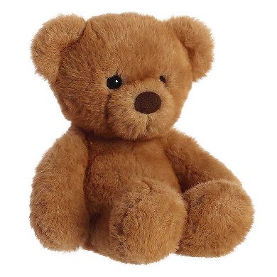 Aurora Small Brown Bear 9" Softie Bear Snuggly Stuffed Animal