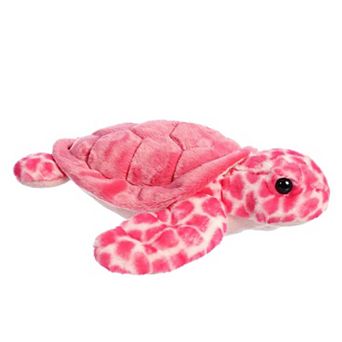 Aurora Medium Pink Destination Nation 12" Sea Turtle Pink Huggable Stuffed Animal