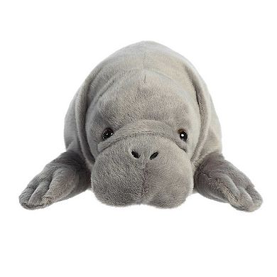 Aurora Large Grey Grand Flopsie 16" Manny Manatee Adorable Stuffed Animal