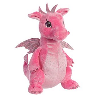 Aurora Medium Pink Sparkle Tales 12" Dahlia Dragon Enchanting Stuffed Animal