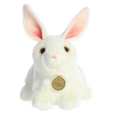 Aurora Medium White Miyoni 10" American White Rabbit Adorable Stuffed ...