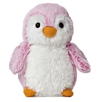 Aurora Small Pink PomPom Penguin 6" Brights Playful Stuffed Animal