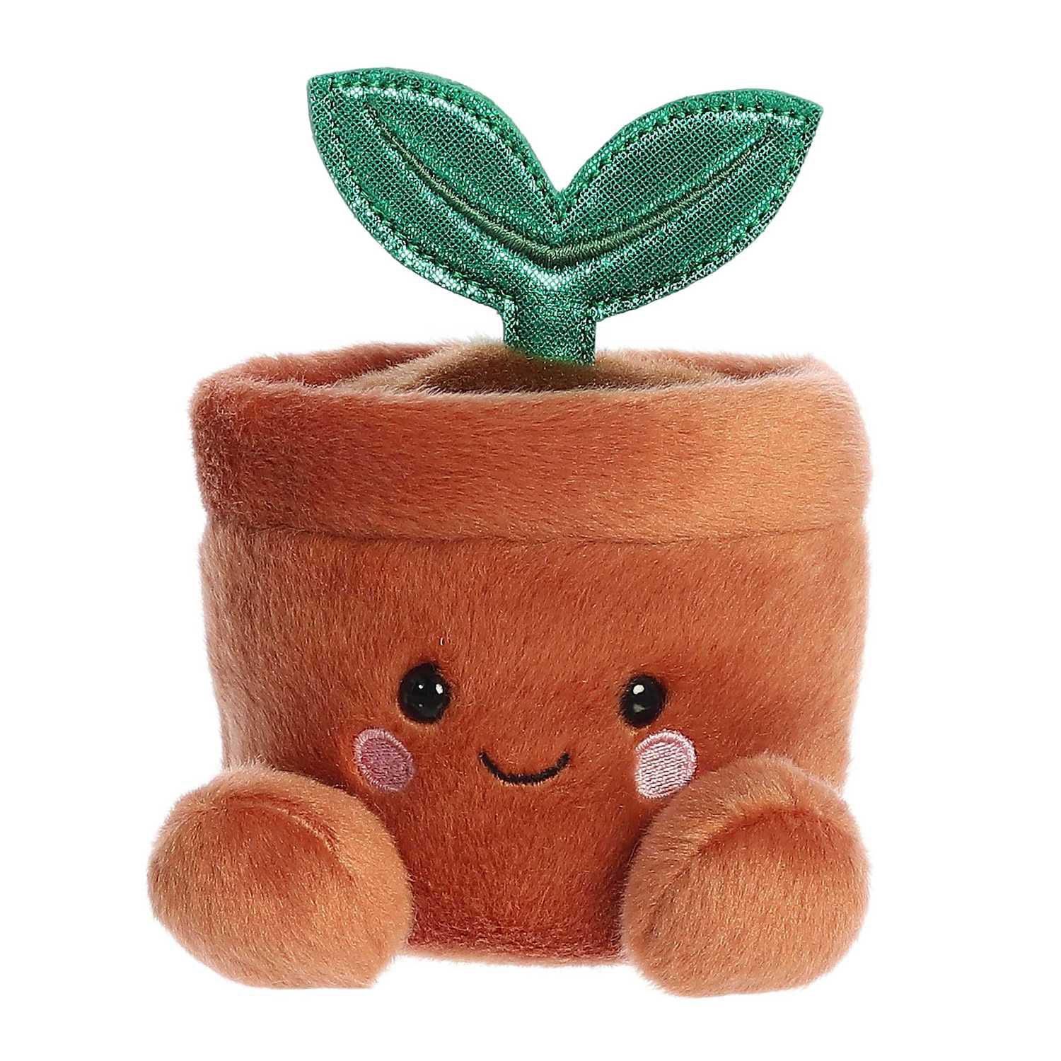 Детские мягкие игрушки Aurora Mini Brown Palm Pals 5" Terra Potted Plant Adorable Stuffed Animal