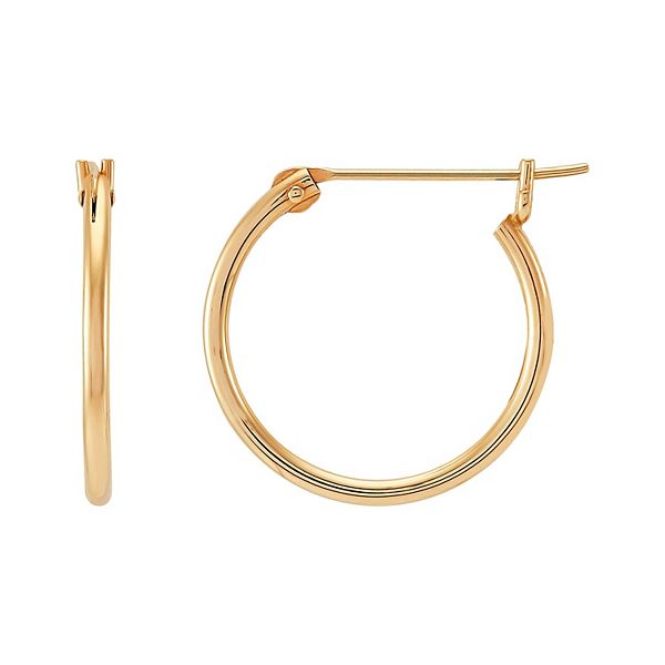 Everlasting Gold 10k Gold Hoop Earrings