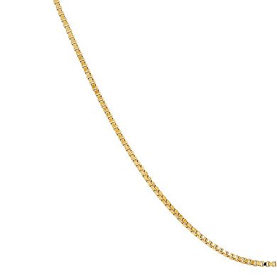 Everlasting Gold 14k Gold Polish Box Chain Necklace