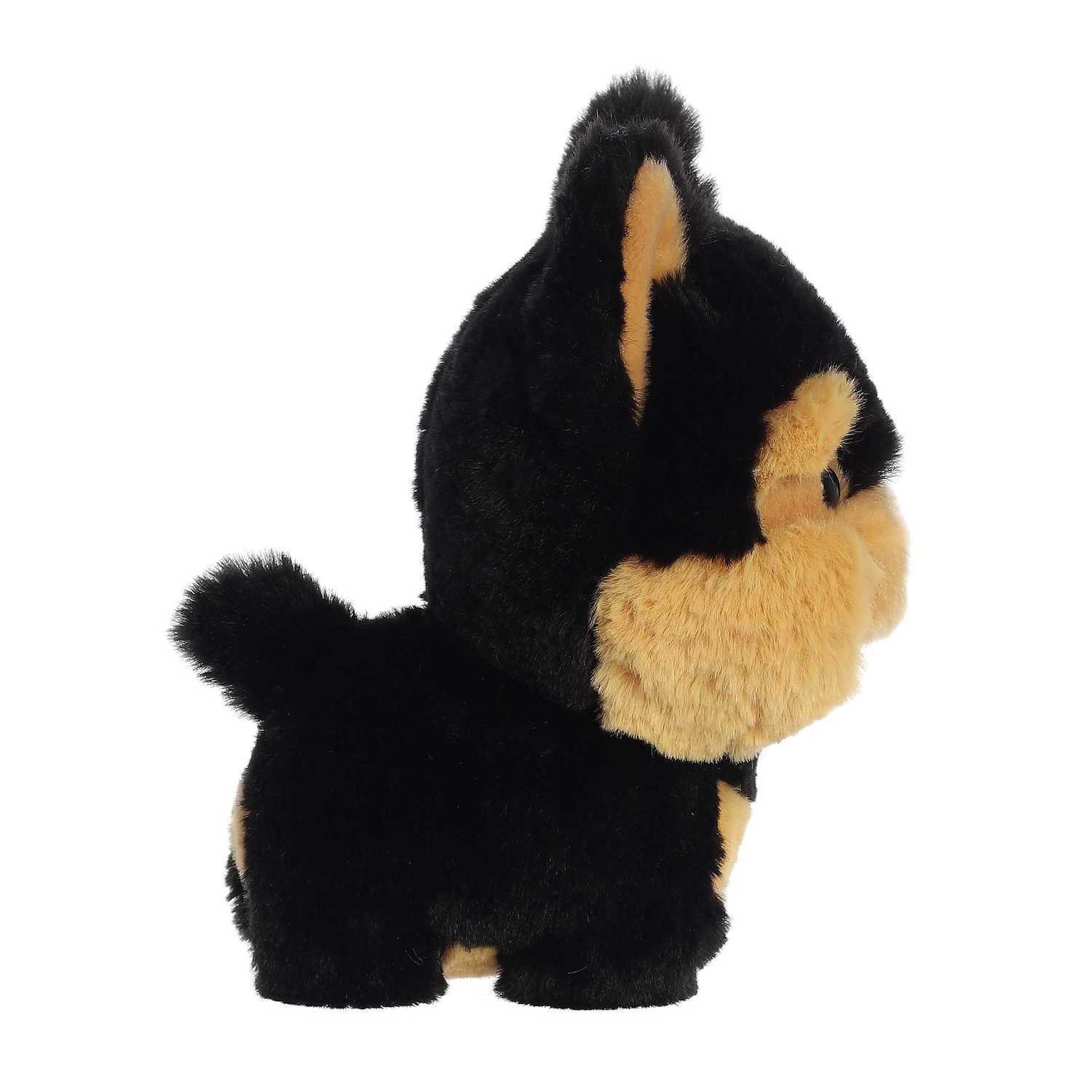 Aurora Teddy Pets Yorkie – Kuscheliger Stoffhund 17,8 Cm, Schwarz-braun, Mit Teddybären-Frisur, Weich Und Flauschig