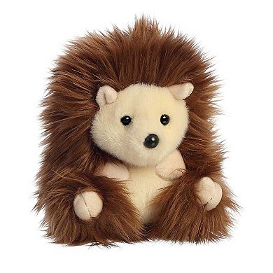 Aurora Mini Brown Rolly Pet 5" Merry Hedgehog Round Stuffed Animal