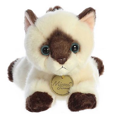 Aurora Small Brown Miyoni 8" Siamese Cat Adorable Stuffed Animal