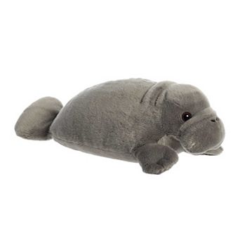 Aurora Medium Grey Flopsie 12" Manny Manatee Adorable Stuffed Animal