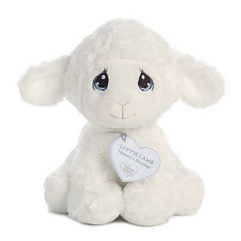 Aurora Small White Precious Moments 8.5" Luffie Lamb Inspirational Stuffed Animal