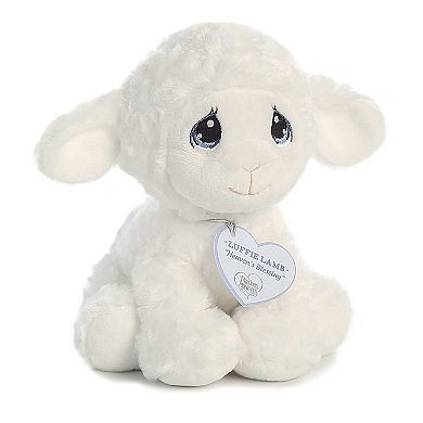 Aurora Small White Precious Moments 8.5" Luffie Lamb Inspirational Stuffed Animal