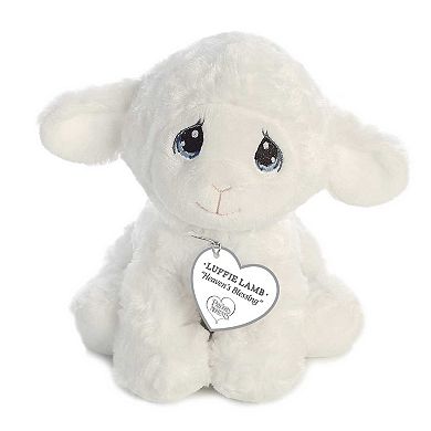 Aurora Small White Precious Moments 8.5" Luffie Lamb Inspirational Stuffed Animal