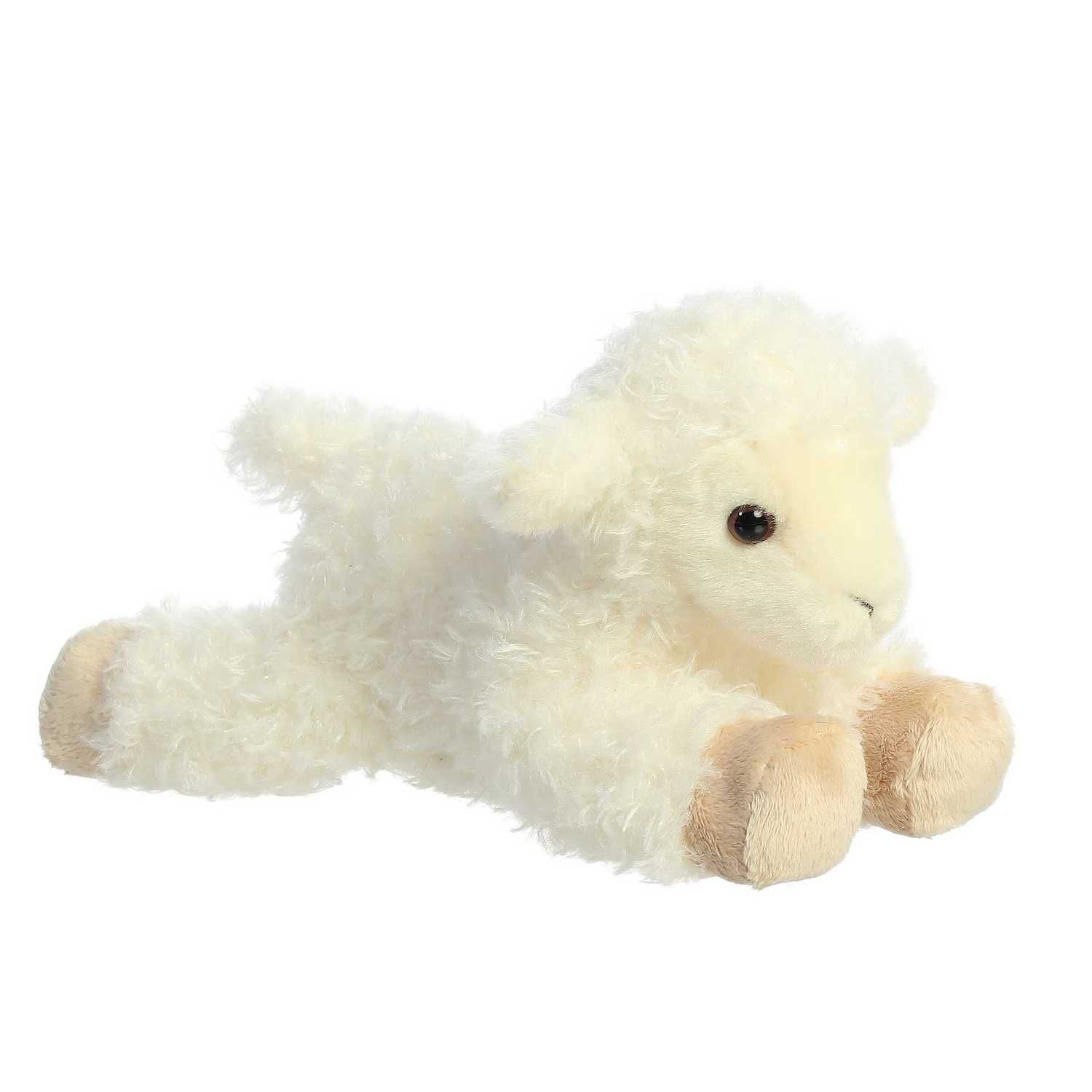 Детские мягкие игрушки Aurora Small White Mini Flopsie 8" Luna Lamb Adorable Stuffed Animal