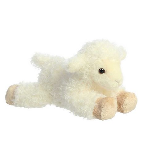 Детские мягкие игрушки Aurora Small White Mini Flopsie 8" Luna Lamb Adorable Stuffed Animal