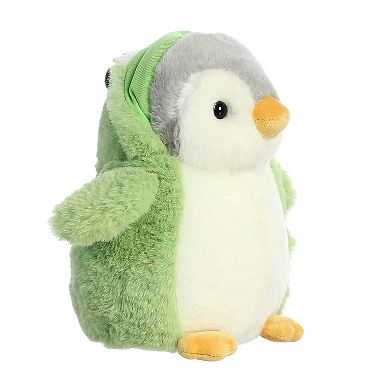 Aurora Small Green PomPom Penguin 7" Dino Playful Stuffed Animal