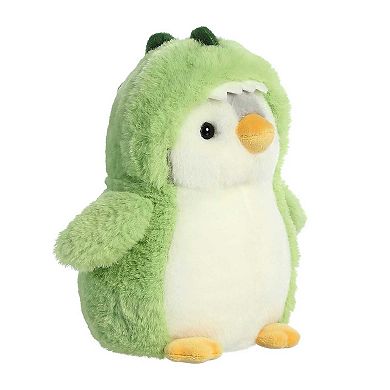 Aurora Small Green PomPom Penguin 7" Dino Playful Stuffed Animal